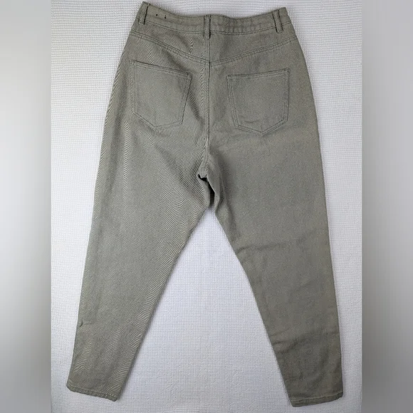 Missguided Riot High Rise Mom Jeans Khaki - Picture 4 of 8